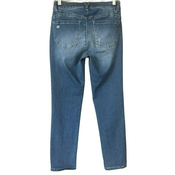 Democracy Ab Technology‎ Absolution Slim Leg Distressed Mid Wash Jeans Womens 4 - Picture 2 of 5